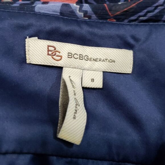 BCBGeneration Dress Size 8 Layered A-line Dress Chiffon Cocktail Dress Sapphire - Picture 5 of 6